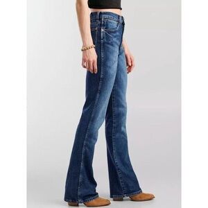 Wrangler Womens Westward 626 Denim Jean High Rise Boot Stretch Dark Blue New